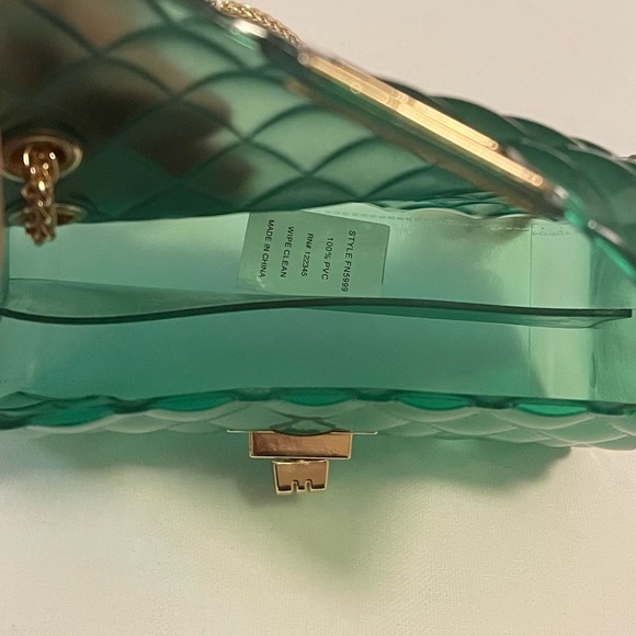 Small Kelly Green Quilted Jelly Bag - Picture 5 of 7